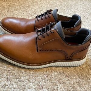 Brand New Martin Dingman Tan Leather Oxfords